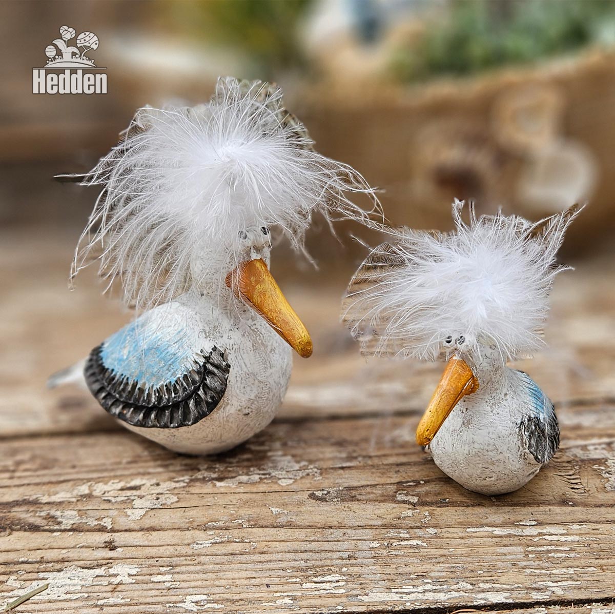 Dekofigur Möwe Lilly mit Federn, schöne maritime Deko für Ihr Zuhause oder den Garten
