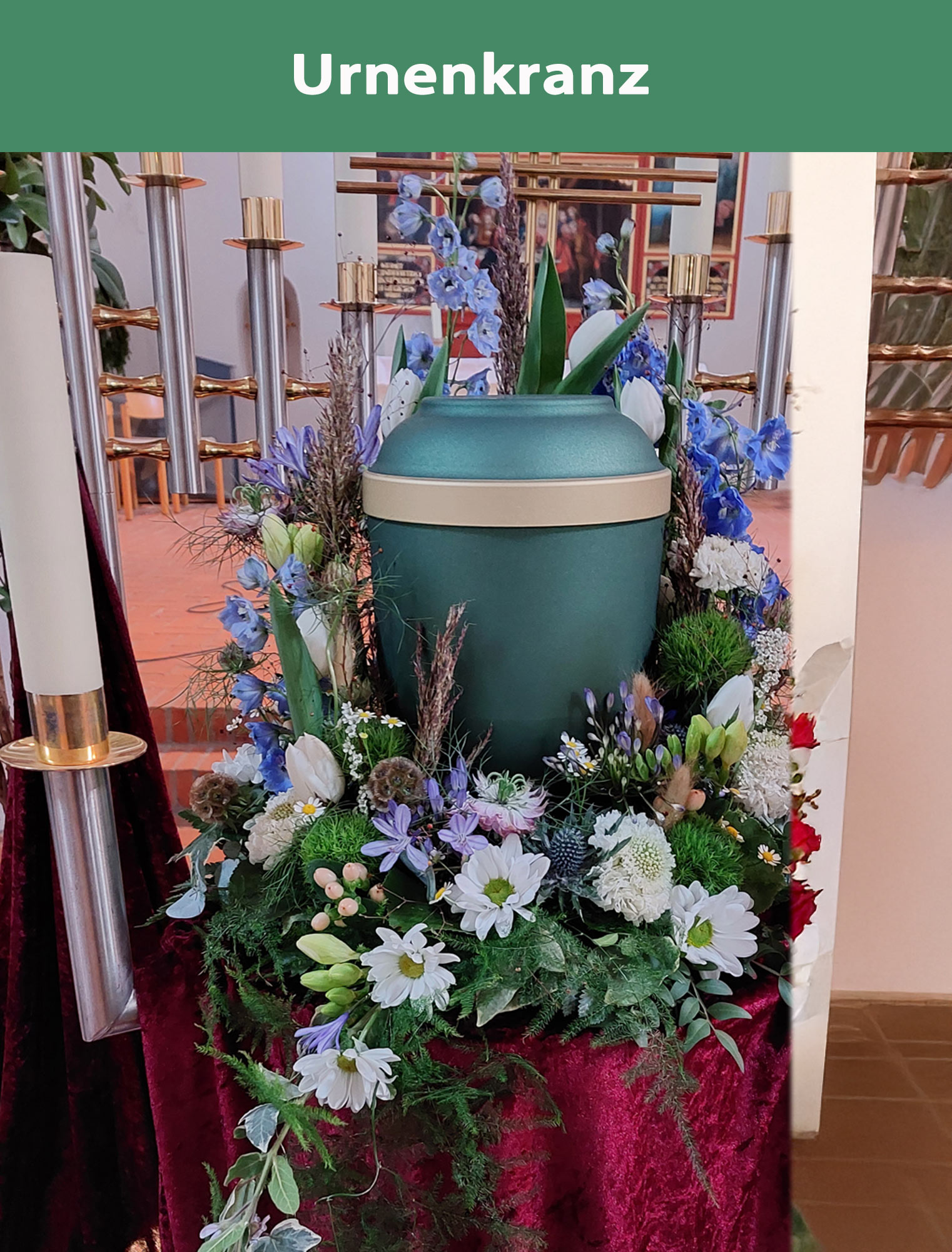 Urnenkranz Trauerfloristik hedden Westerholt